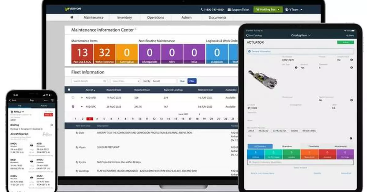 Veryon Expands Strategic App Integrations with Airplane Manager Partnership