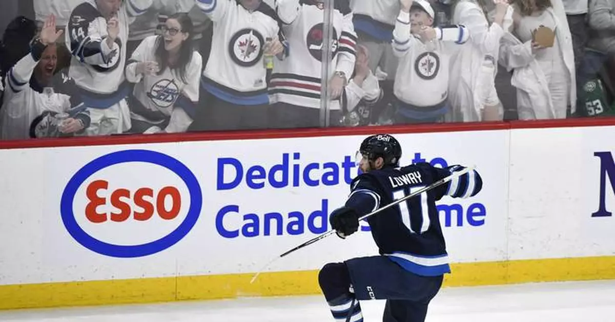 Connor Hellebuyck makes 21 saves, Jets beat 
Stars 4-0 in Game 2 to tie series
