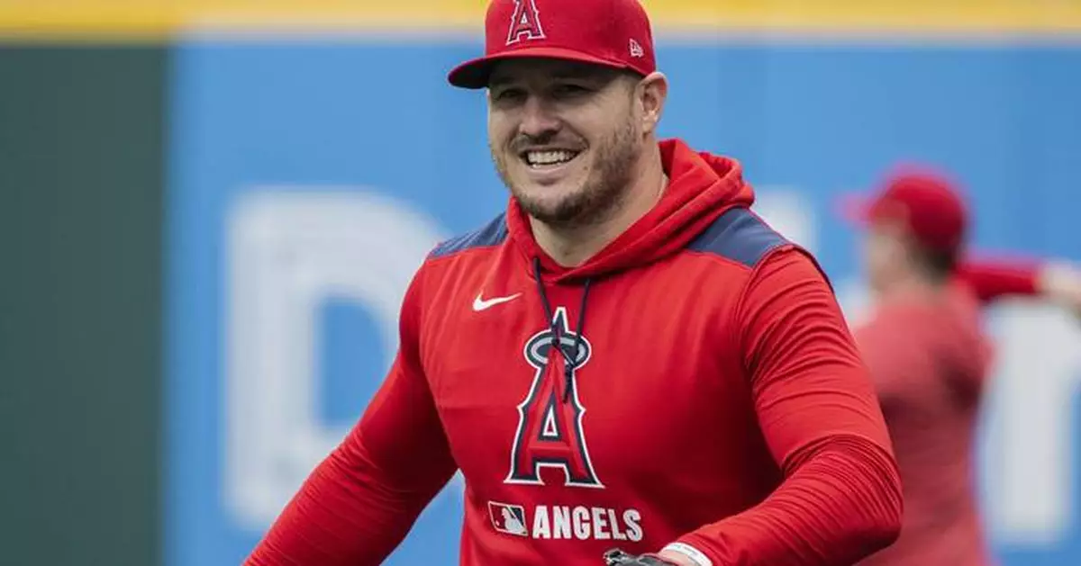 Trout returns to Angels' lineup in a new spot and has a hit in win over Guardians