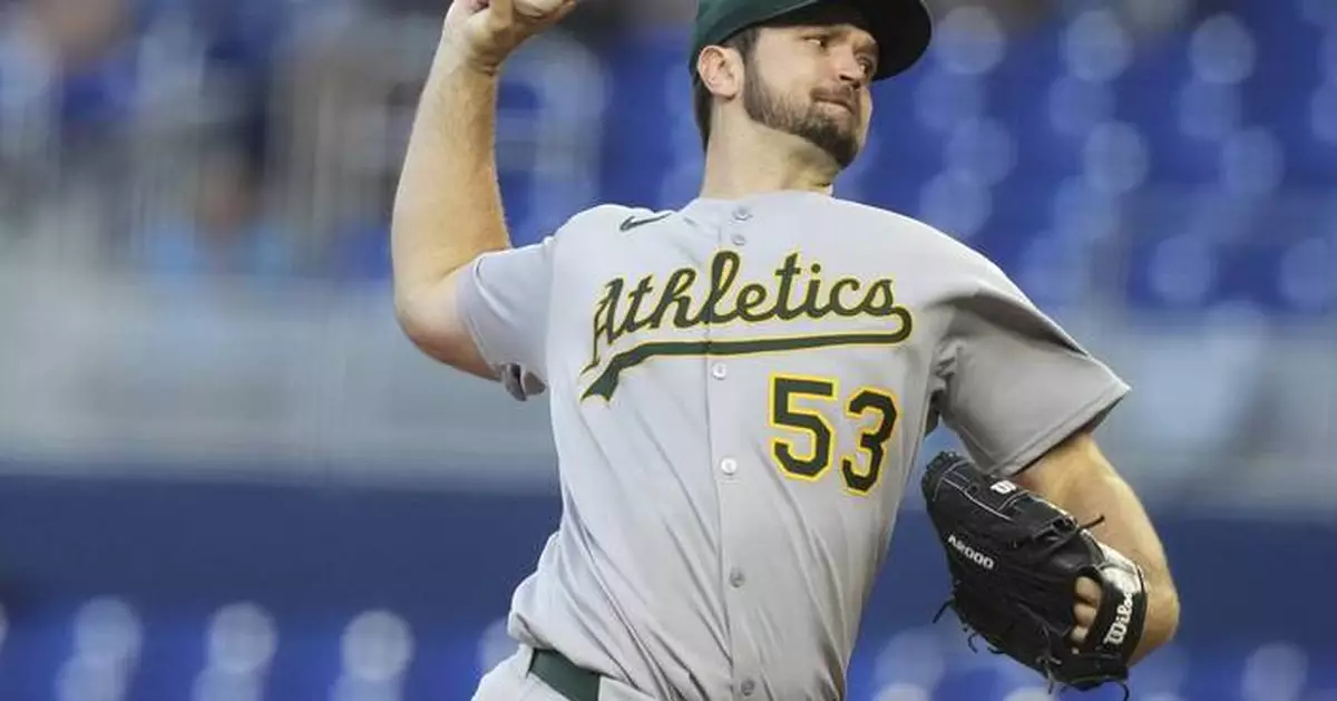 Gunnar Hoglund wins major league debut, leads Athletics to 6-1 win that extends Marlins' skid to 6