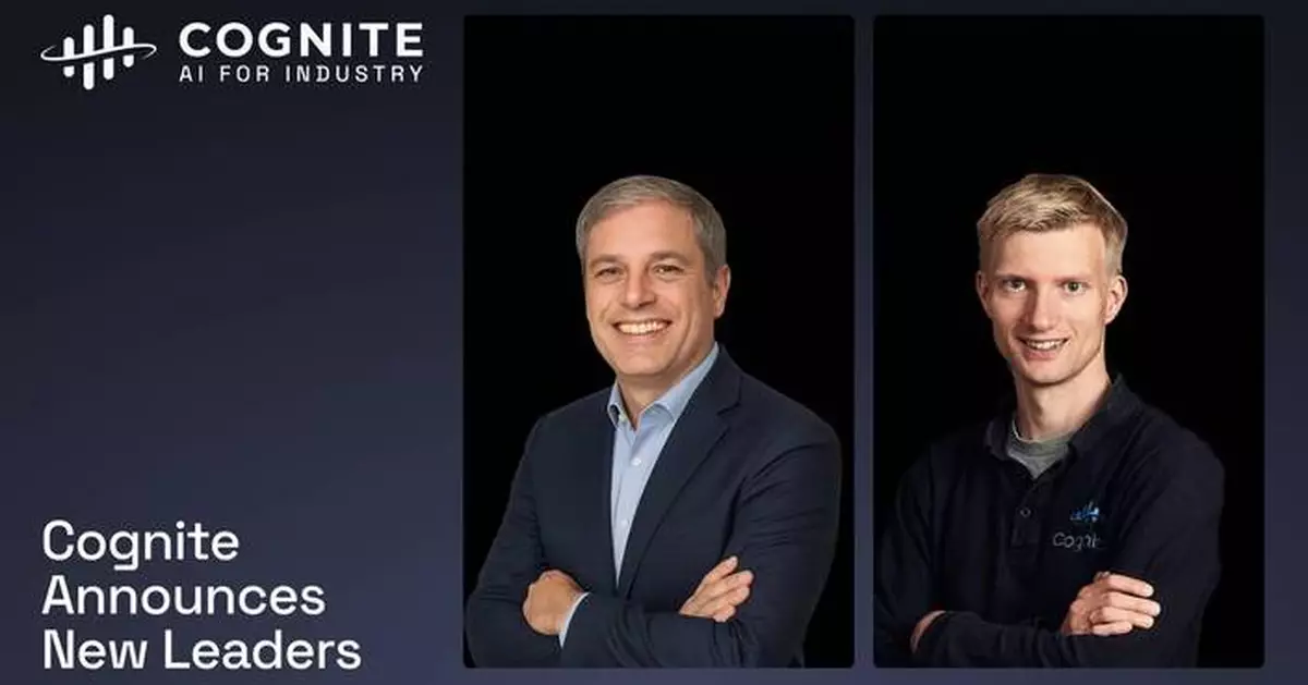 Cognite Announces New Leaders to Continue Driving AI Innovation and Accelerate Industrial Value Realization