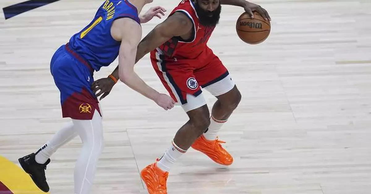 James Harden succumbs to defensive pressure of Christian Braun in Clippers' Game 7 crash in Denver