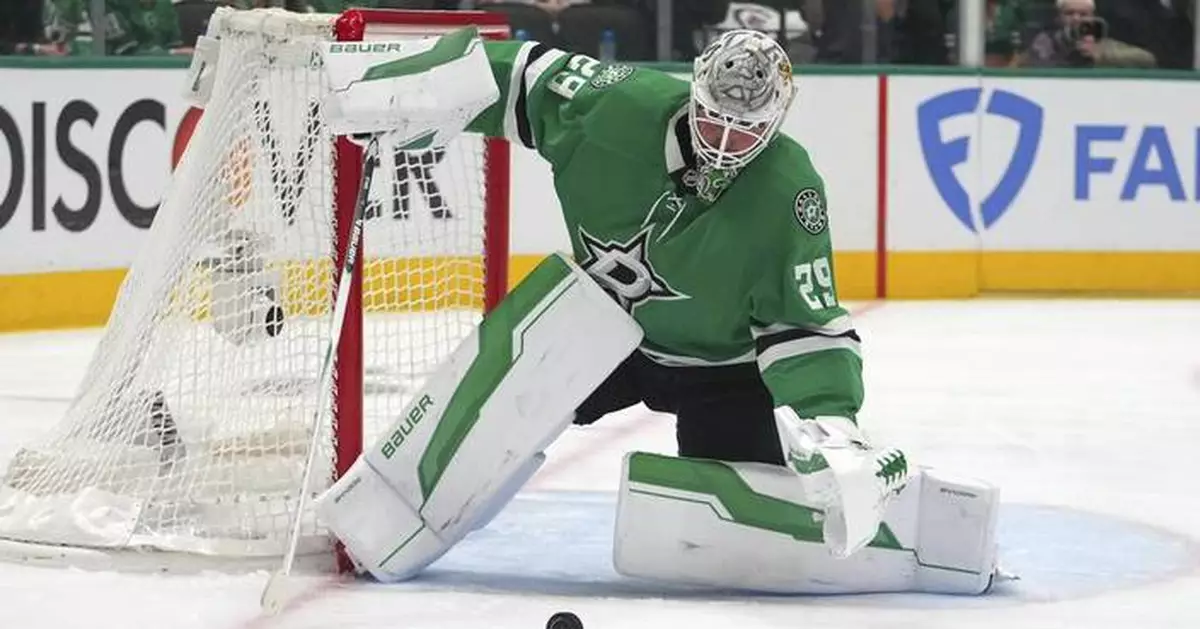 U.S. backup Oettinger outplaying starter Hellebuyck in NHL playoffs with Stars up 3-1 over Jets
