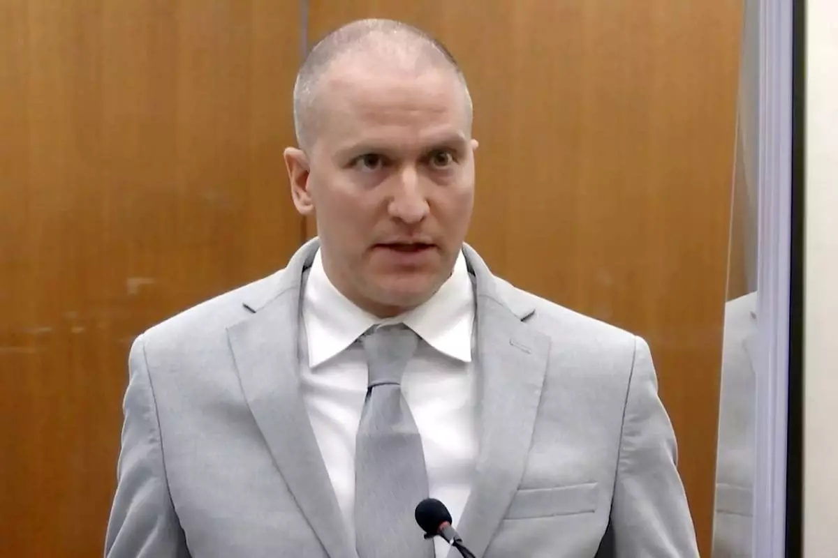 FILE - In this image taken from video, former Minneapolis Police Officer Derek Chauvin addresses the court at the Hennepin County Courthouse, June 25, 2021, in Minneapolis. (Court TV via AP, Pool, File)