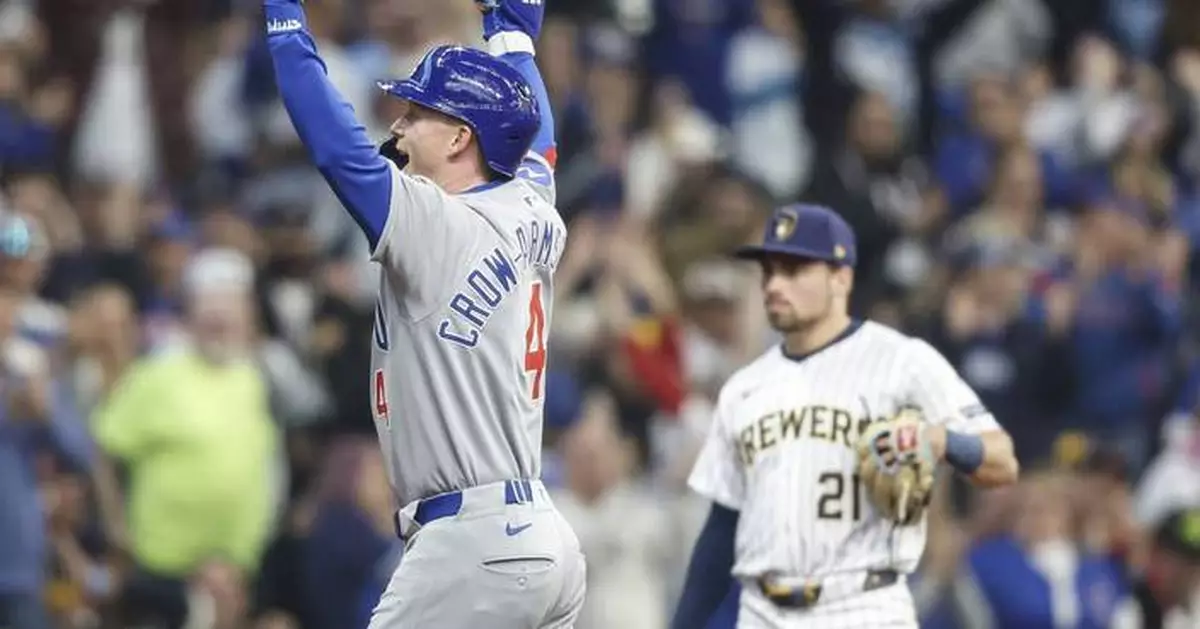 Crow-Armstrong homers for 3rd time in 2 nights as Cubs defeat Brewers 6-2