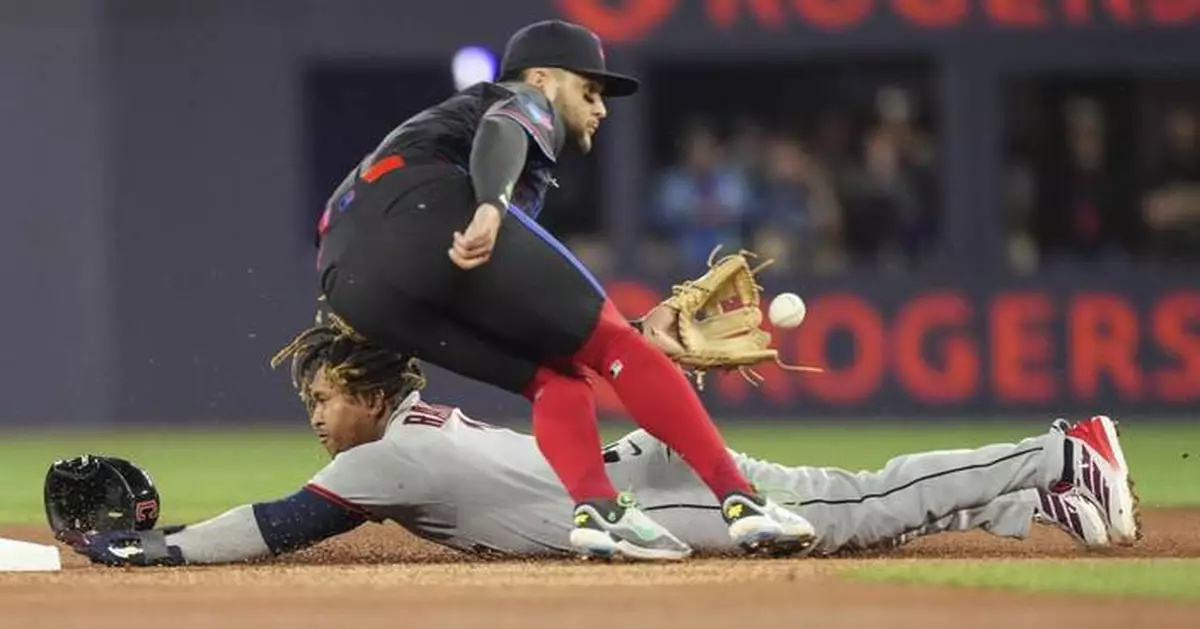 Guardians' José Ramírez leaves game with sprained right ankle after stumbling over first base
