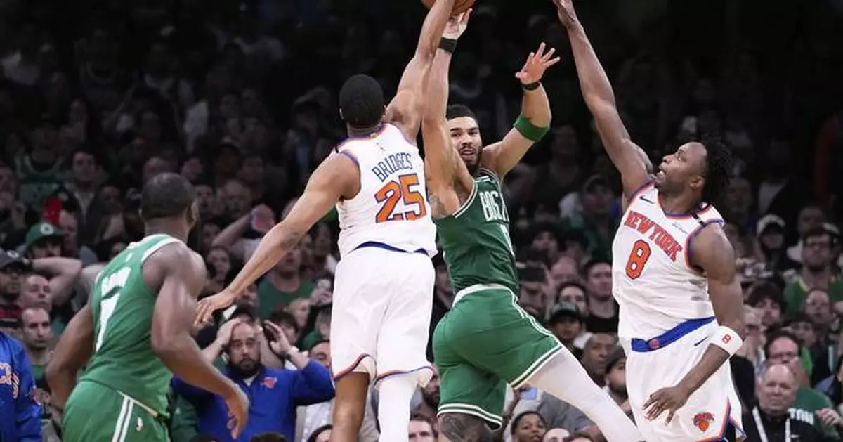 Knicks take a 2-0 lead over the Celtics after coming from 20 down