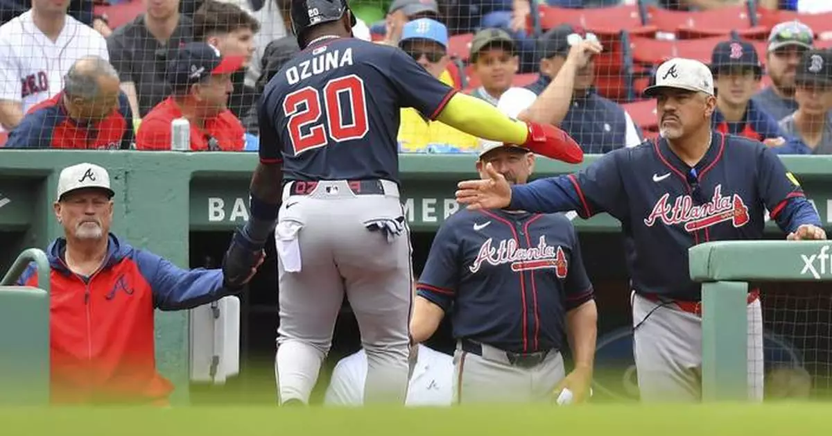 Marcell Ozuna homers for second straight day, and Braves beat Red Sox 10-4 for series win