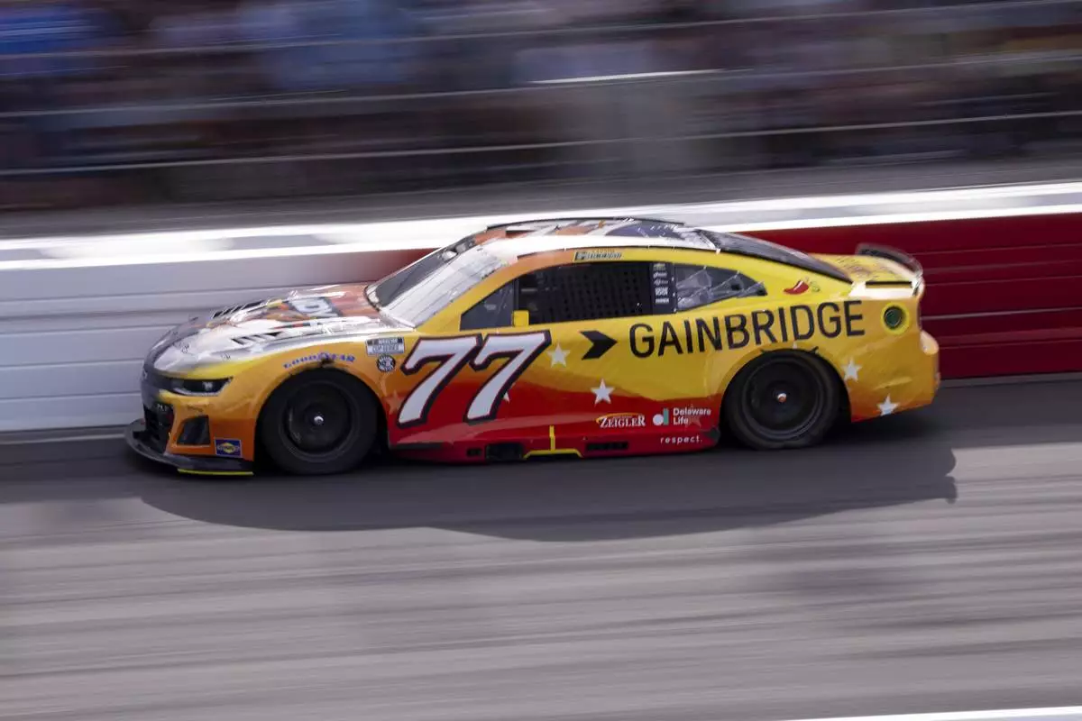 Carson Hocevar competes during the NASCAR All-Star Open auto race Sunday, May 18, 2025, in North Wilkesboro, N.C. (AP Photo/Scott Kinser)
