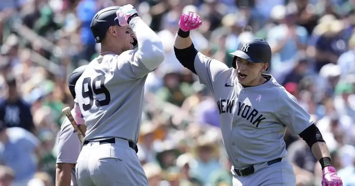 Aaron Judge gets 4 hits to raise his average to .409 and the Yankees beat the A's 12-2