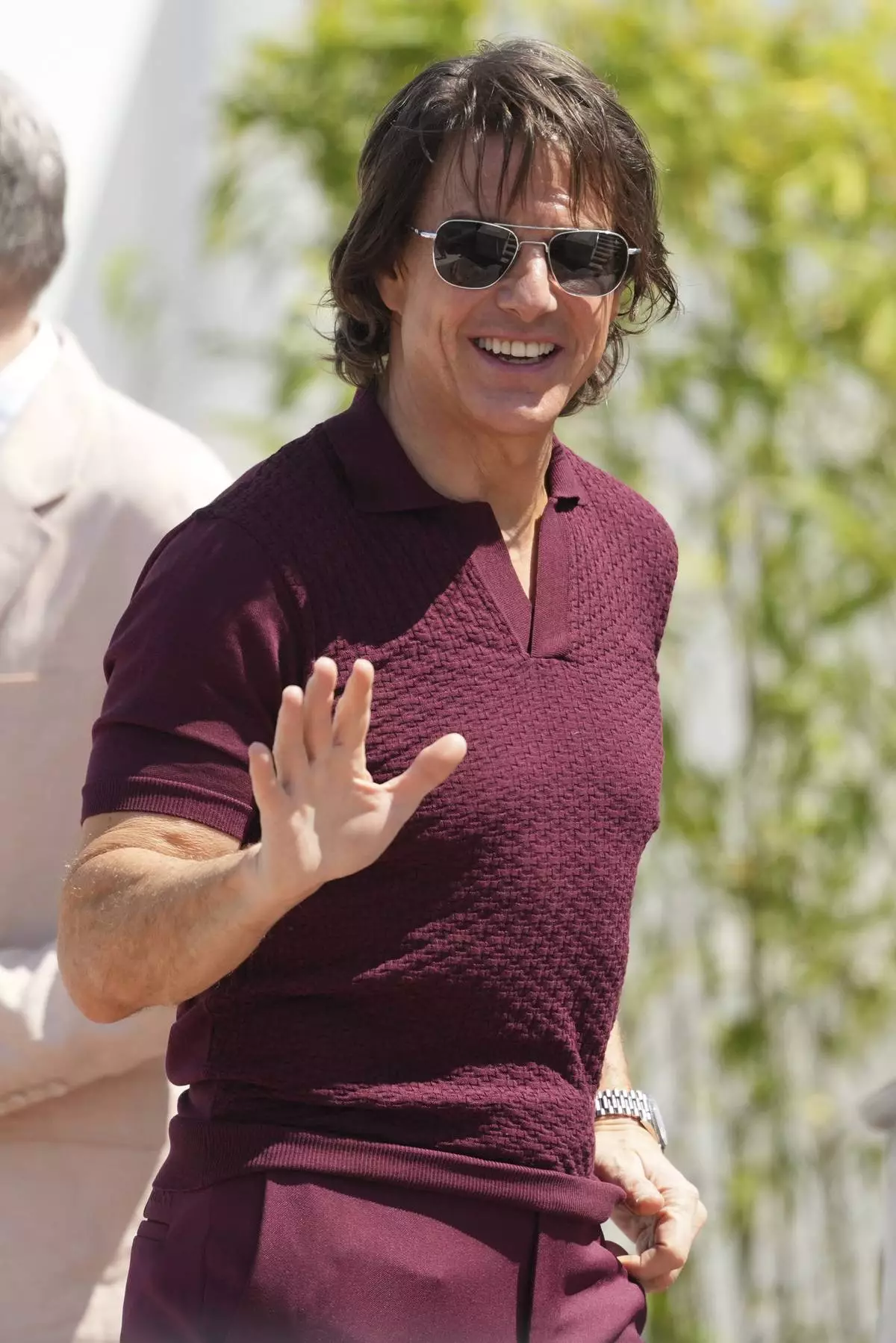 Tom Cruise arrives for the photo call for the film 'Mission: Impossible – The Final Reckoning' at the 78th international film festival, Cannes, southern France, Wednesday, May 14, 2025. (AP Photo/Natacha Pisarenko)