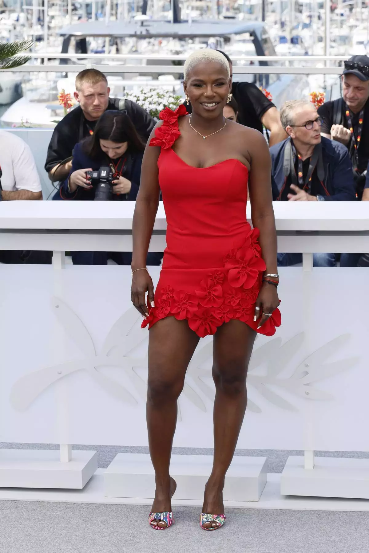 Deborah Christelle Lobe Naney poses for photographers at the photo call for the film 'Promised Sky' at the 78th international film festival, Cannes, southern France, Wednesday, May 14, 2025. (Photo by Joel C Ryan/Invision/AP)