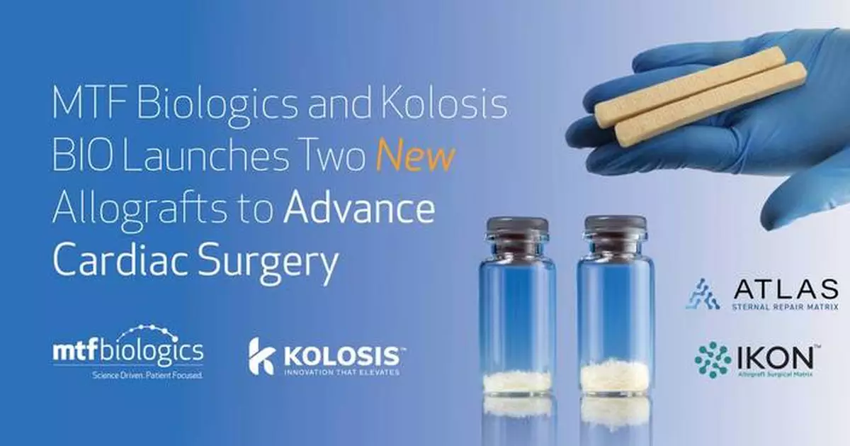 MTF Biologics and Kolosis BIO Launch Two New Allografts to Advance Cardiac Surgery