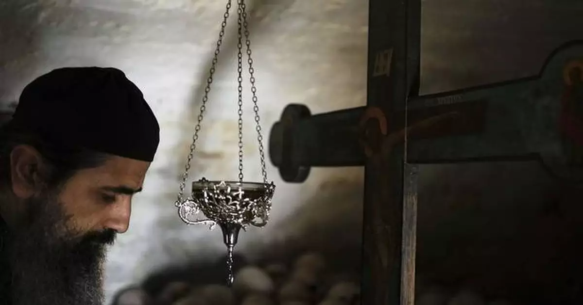 Clinging to a Greek cliff, this monastery welcomes people from around the world. No women allowed