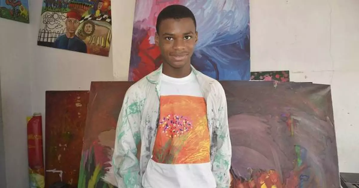 Nigerian teenager sets world painting record with canvas that's bigger than a soccer field