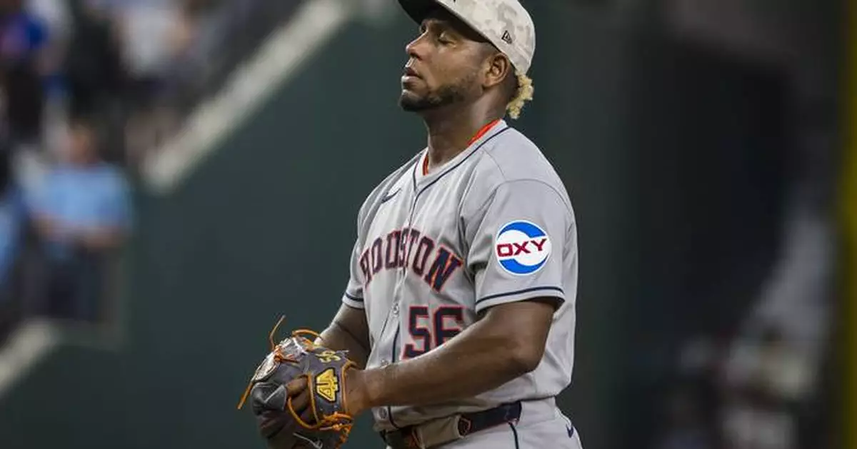 Astros' Ronel Blanco placed on injured list with elbow inflammation