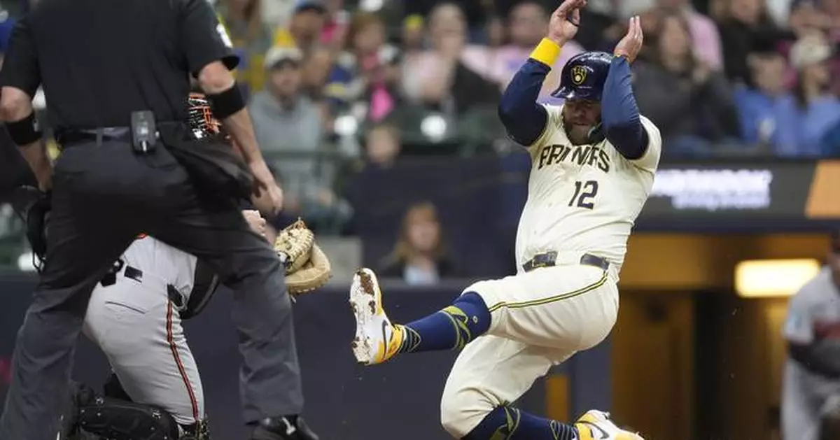 Contreras' RBI single in 8th helps Brewers win 5-4, hand Orioles their 7th straight loss