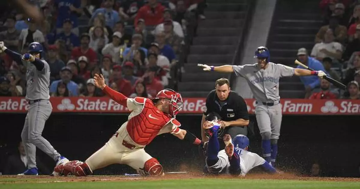 Blue Jays rally from 4 runs down to beat Angels 8-5, avoid series sweep