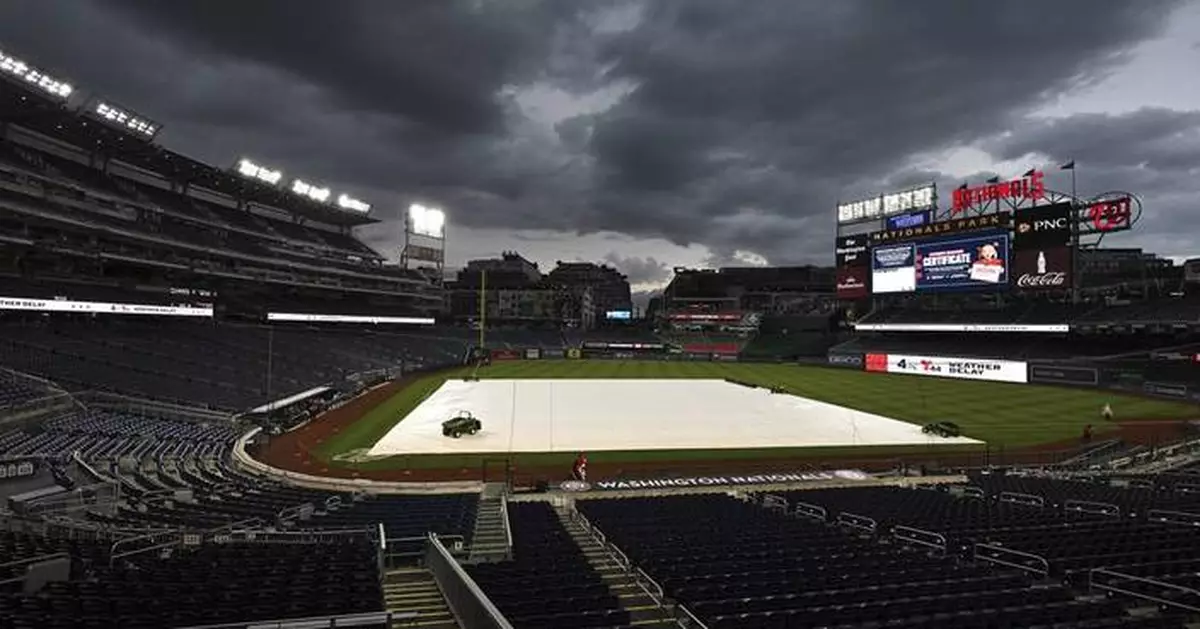 Guardians-Nationals series opener postponed because of rain, twinbill set for Tuesday
