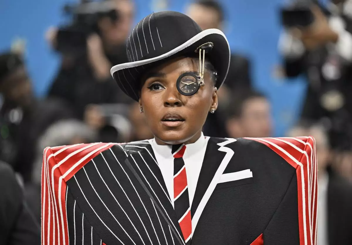 Janelle Monae attends The Metropolitan Museum of Art's Costume Institute benefit gala celebrating the opening of the "Superfine: Tailoring Black Style" exhibition on Monday, May 5, 2025, in New York. (Photo by Evan Agostini/Invision/AP)