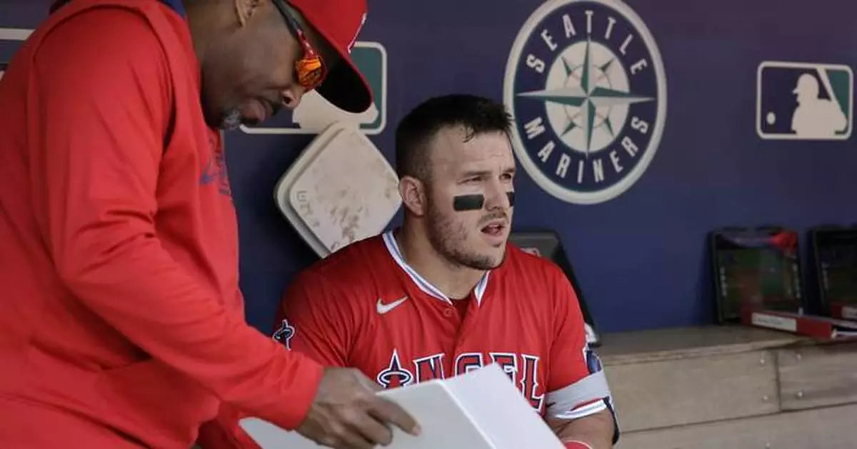 Mike Trout resumes swinging, plans return to running soon in his recovery from knee bone bruise