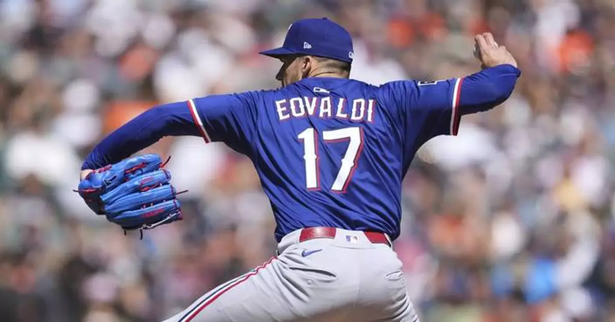 Eovaldi limits Detroit to two hits in seven shutout innings as Rangers top Tigers, 6-1