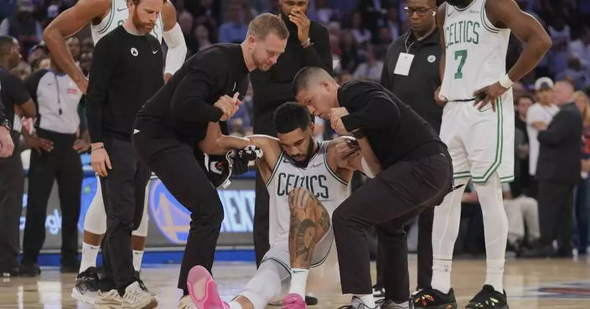 Tatum to miss remainder of playoffs after Achilles tendon surgery, imperiling Celtics' repeat hopes