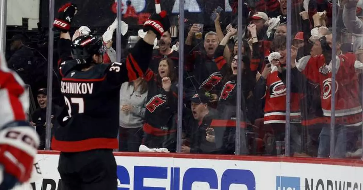 Svechnikov, Andersen lead Hurricanes past Capitals 4-0 in Game 3 of 2nd-round playoff series