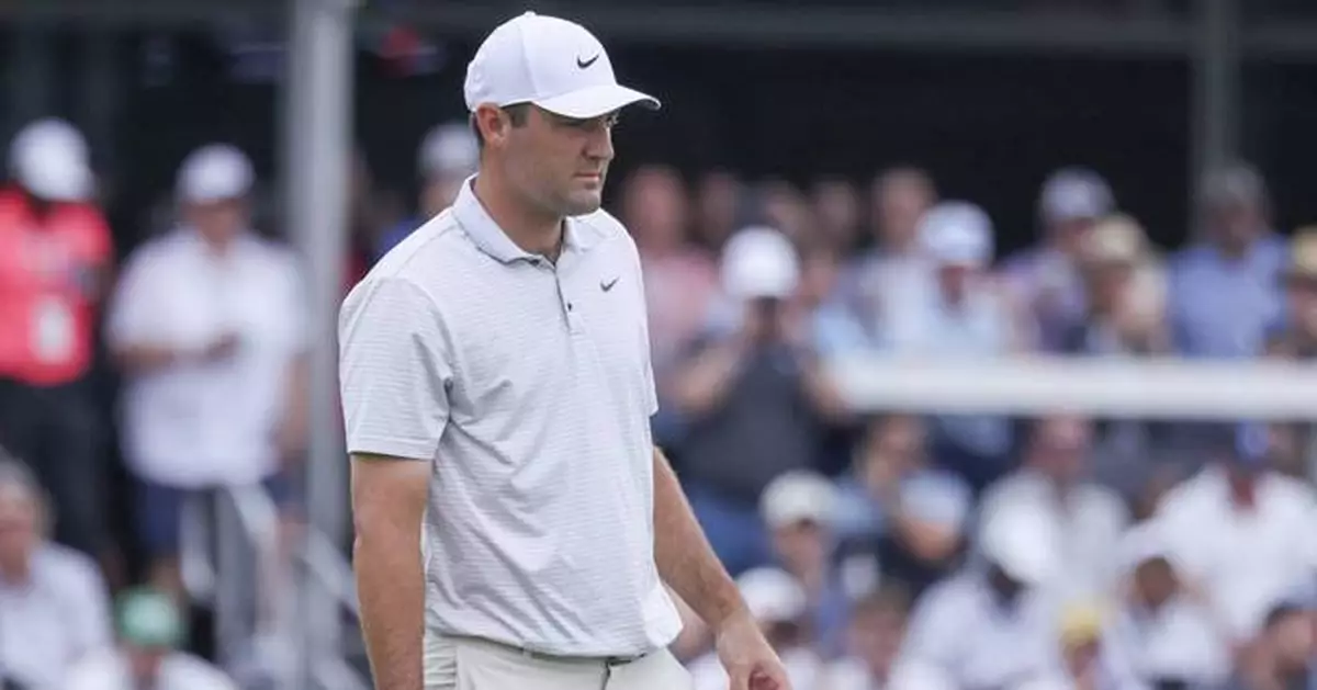 Scottie Scheffler leads at 18 under through 36 holes after long weather delay at the Byron Nelson