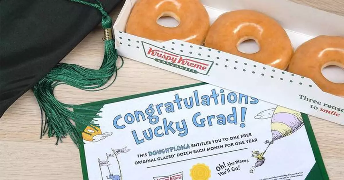 KRISPY KREME® Celebrates Class of 2025 with FREE Original Glazed® Doughnuts on May 28 and Thousands will Receive ‘Oh the Places You’ll Go!’ Dr. Seuss Dough-ploma Worth Free Doughnuts for a Year