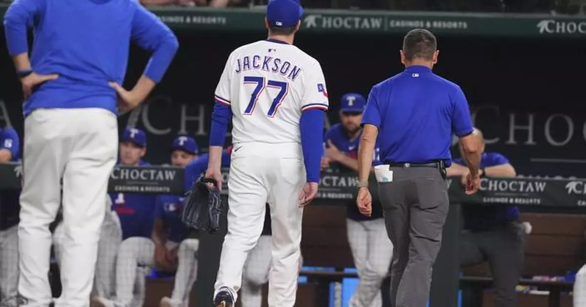 Rangers closer Luke Jackson takes comebacker off pitching hand on his only pitch against Rockies