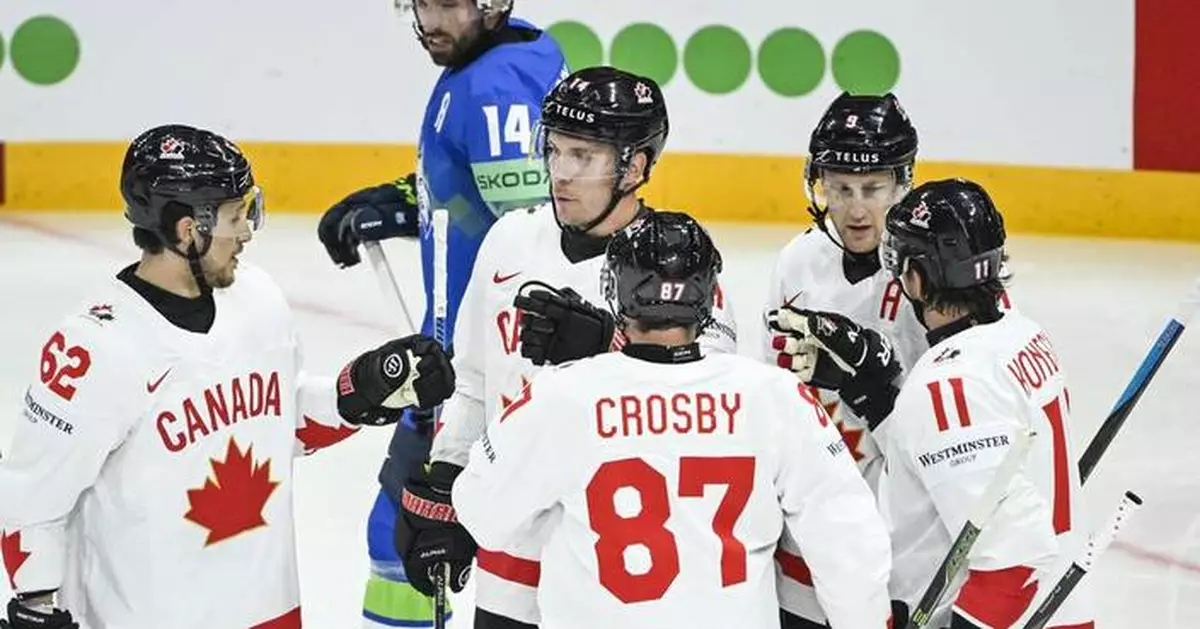 Canada shuts out Slovenia to open hockey worlds , Sweden downs Austria, Switzerland tops Denmark
