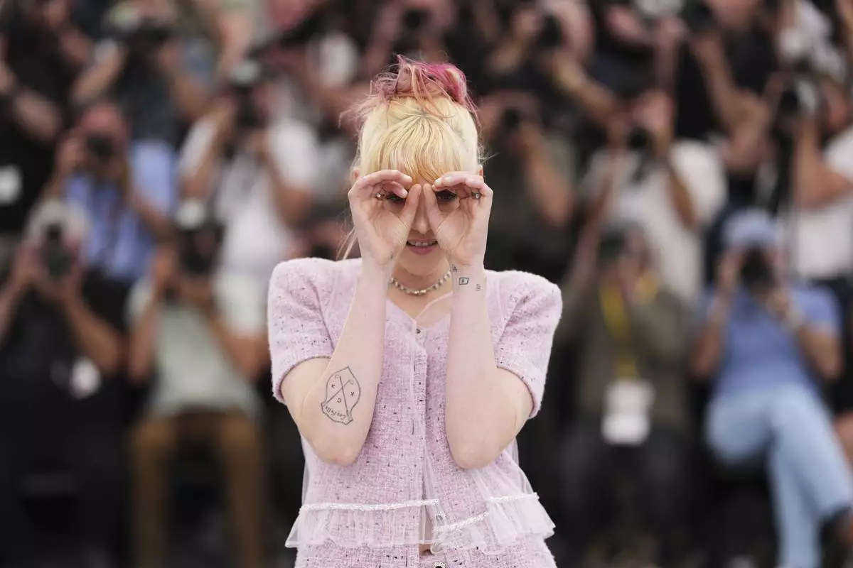 Director Kristen Stewart poses for photographers at the photo call for the film 'The Chronology of Water' at the 78th international film festival, Cannes, southern France, Friday, May 16, 2025. (Photo by Scott A Garfitt/Invision/AP)
