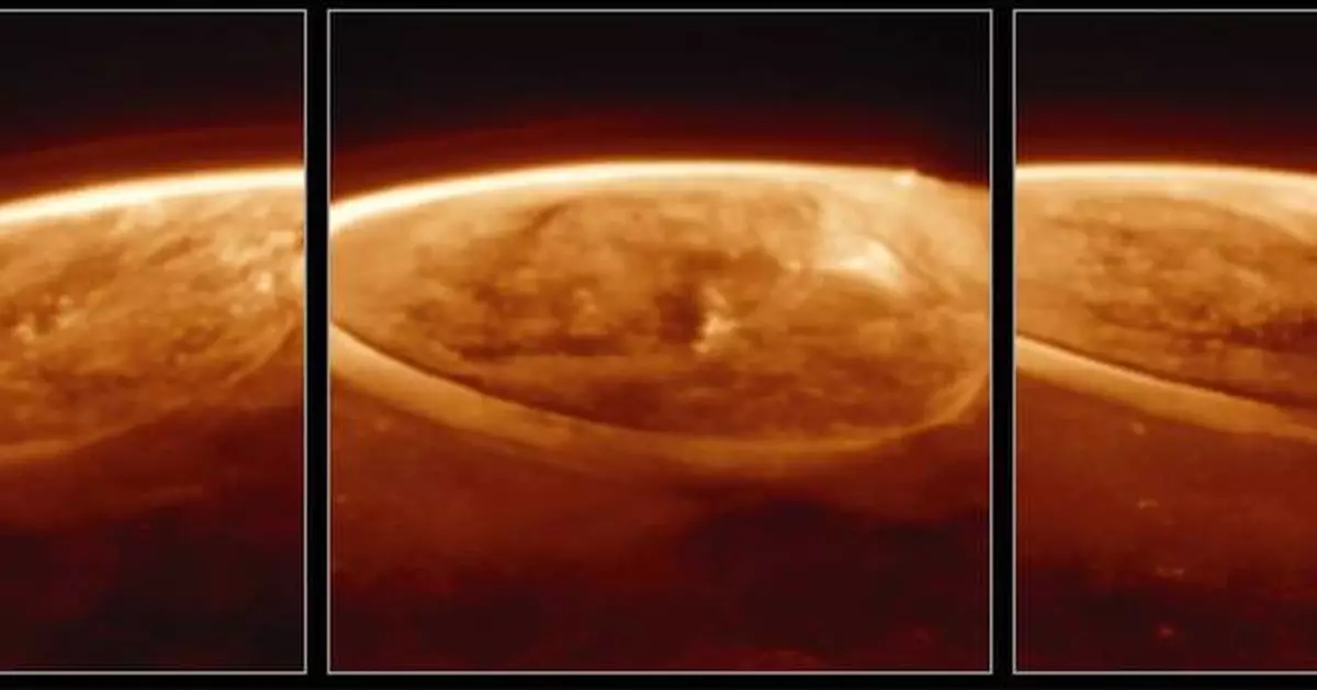 Bright auroras on Jupiter are captured by Webb Space Telescope