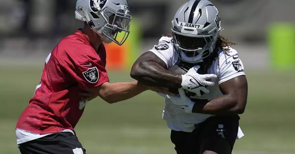 Jeanty practices for the first time as Raiders hope he's the answer to their rushing problems