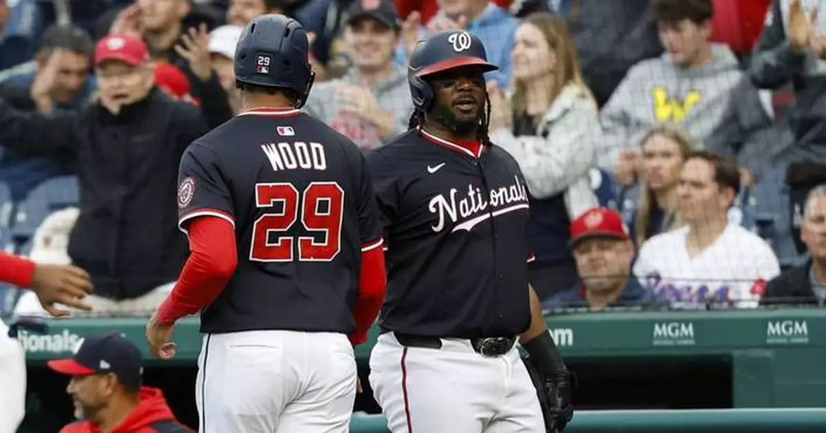 Nationals catcher Keibert Ruiz hits an RBI double in his 1st MLB game in front of his parents