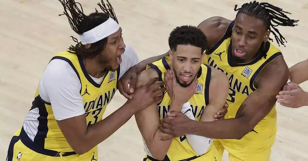 Pacers tie it on Haliburton's jumper at buzzer, then beat Knicks 138-135 in OT of East finals Game 1