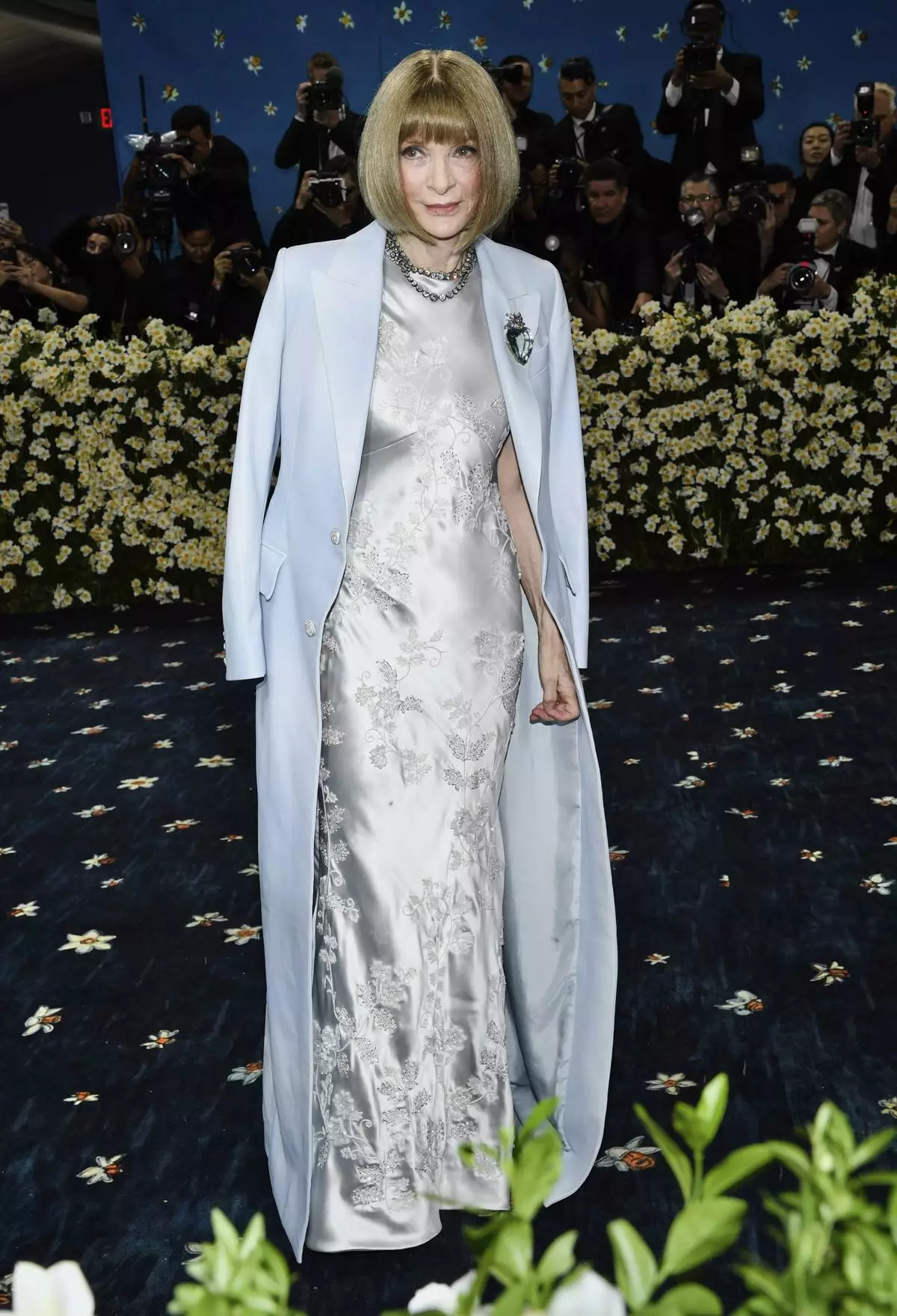 Anna Wintour attends The Metropolitan Museum of Art's Costume Institute benefit gala celebrating the opening of the "Superfine: Tailoring Black Style" exhibition on Monday, May 5, 2025, in New York. (Photo by Evan Agostini/Invision/AP)