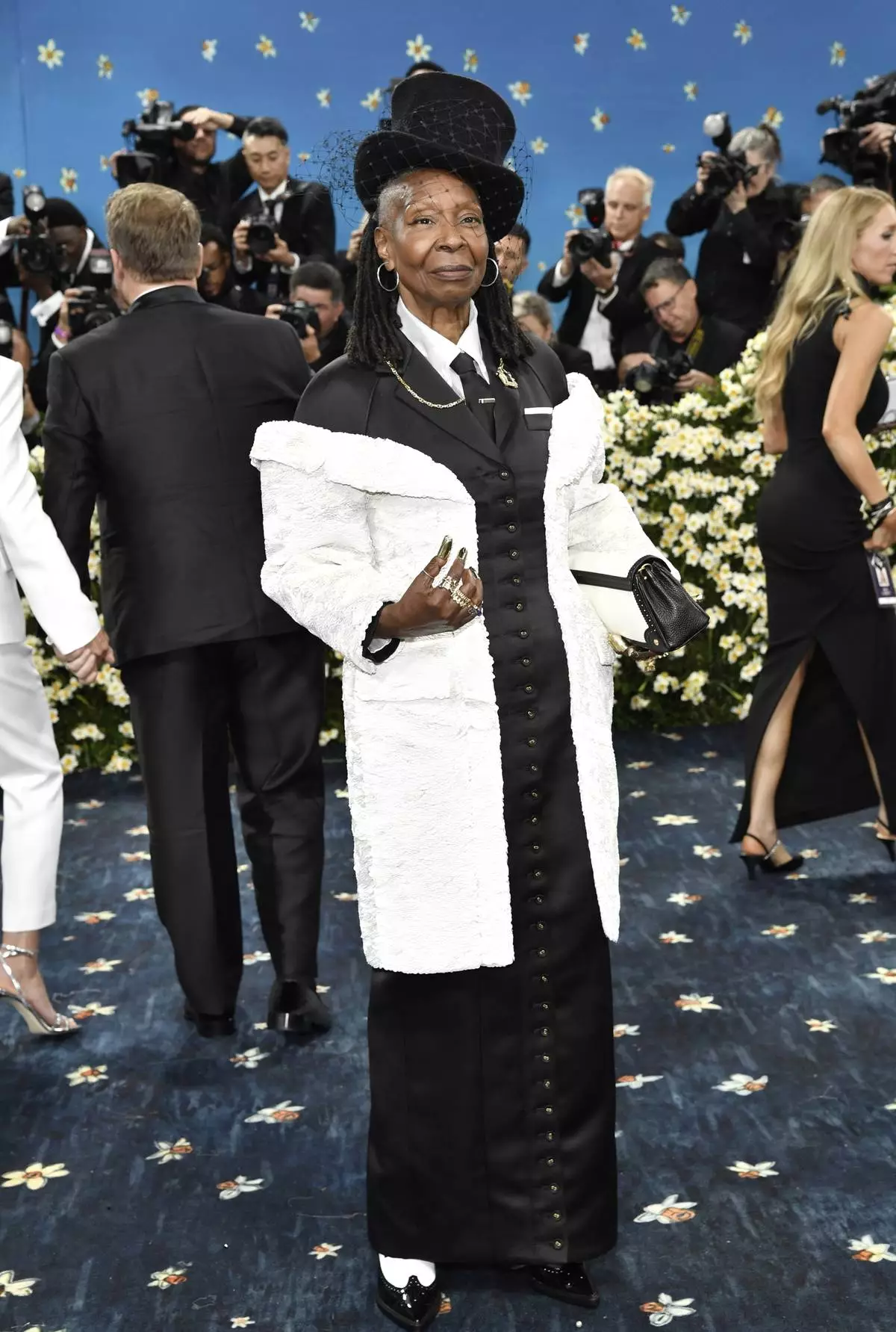 Whoopi Goldberg attends The Metropolitan Museum of Art's Costume Institute benefit gala celebrating the opening of the "Superfine: Tailoring Black Style" exhibition on Monday, May 5, 2025, in New York. (Photo by Evan Agostini/Invision/AP)