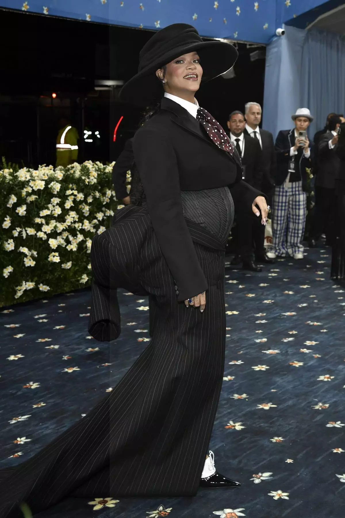 Rihanna attends The Metropolitan Museum of Art's Costume Institute benefit gala celebrating the opening of the "Superfine: Tailoring Black Style" exhibition on Monday, May 5, 2025, in New York. (Photo by Evan Agostini/Invision/AP)