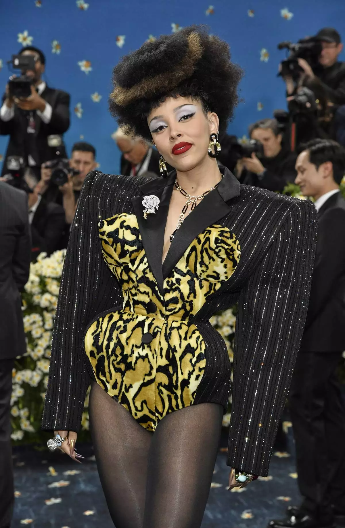Doja Cat attends The Metropolitan Museum of Art's Costume Institute benefit gala celebrating the opening of the "Superfine: Tailoring Black Style" exhibition on Monday, May 5, 2025, in New York. (Photo by Evan Agostini/Invision/AP)