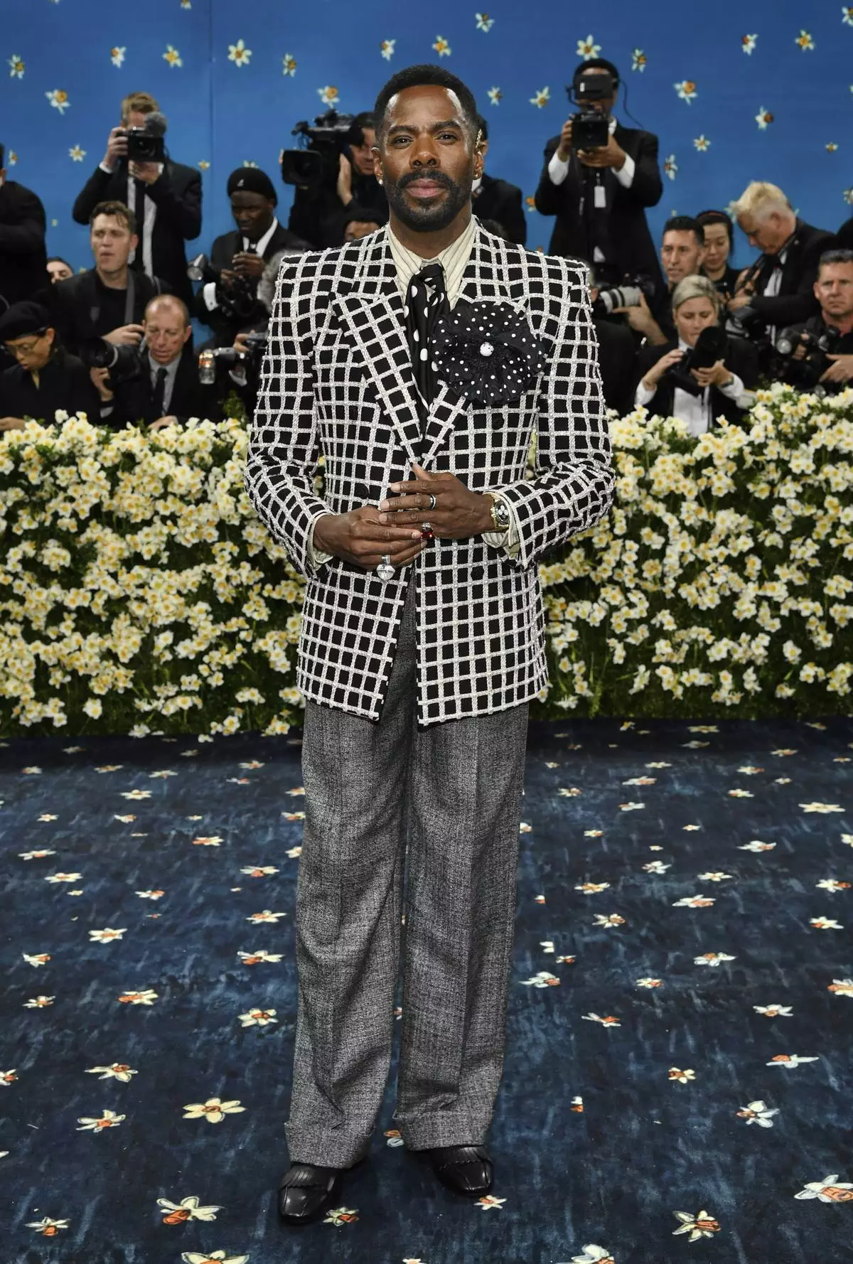 Colman Domingo attends The Metropolitan Museum of Art's Costume Institute benefit gala celebrating the opening of the "Superfine: Tailoring Black Style" exhibition on Monday, May 5, 2025, in New York. (Photo by Evan Agostini/Invision/AP)