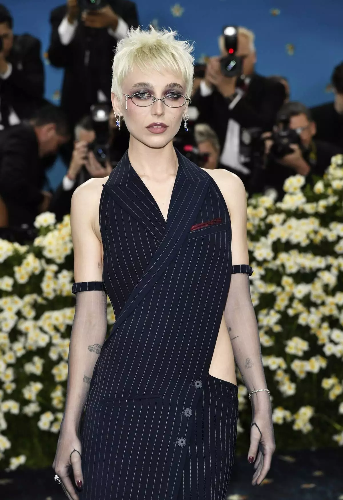 Emma Chamberlain attends The Metropolitan Museum of Art's Costume Institute benefit gala celebrating the opening of the "Superfine: Tailoring Black Style" exhibition on Monday, May 5, 2025, in New York. (Photo by Evan Agostini/Invision/AP)