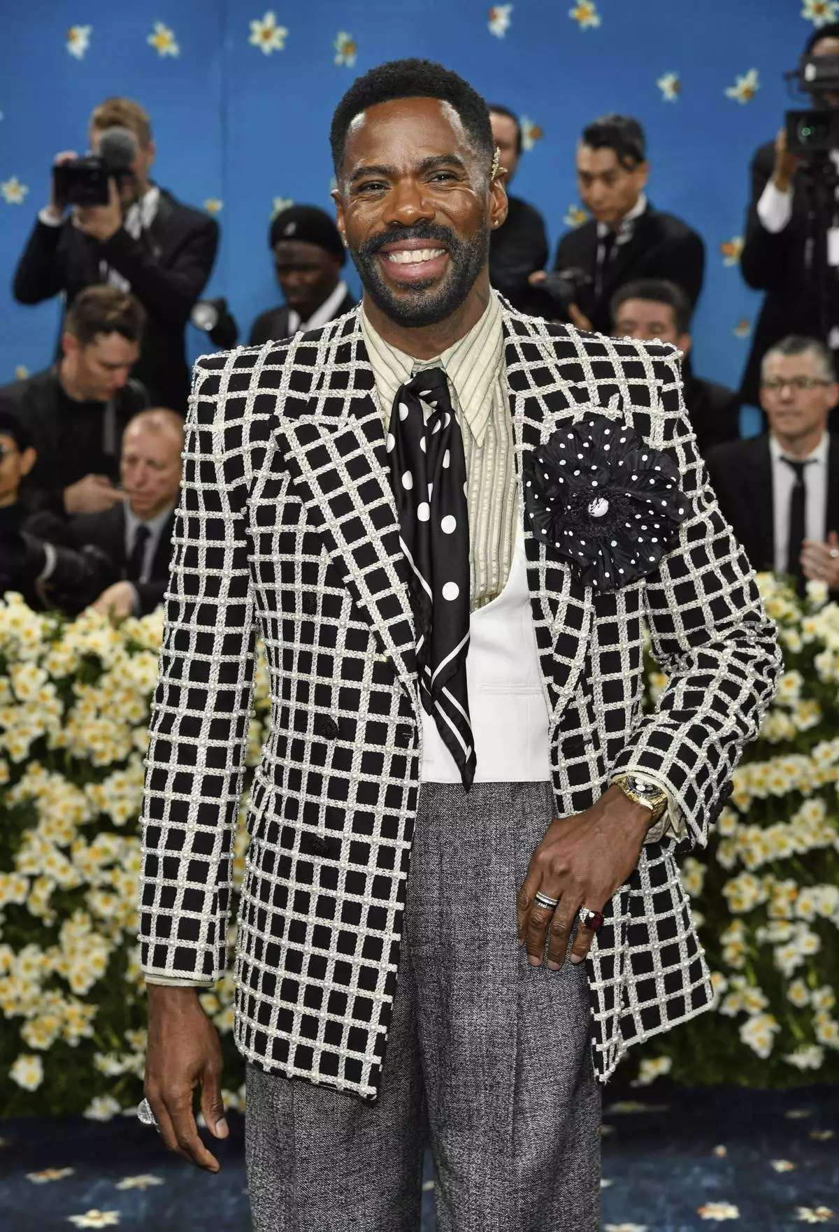 Colman Domingo attends The Metropolitan Museum of Art's Costume Institute benefit gala celebrating the opening of the "Superfine: Tailoring Black Style" exhibition on Monday, May 5, 2025, in New York. (Photo by Evan Agostini/Invision/AP)