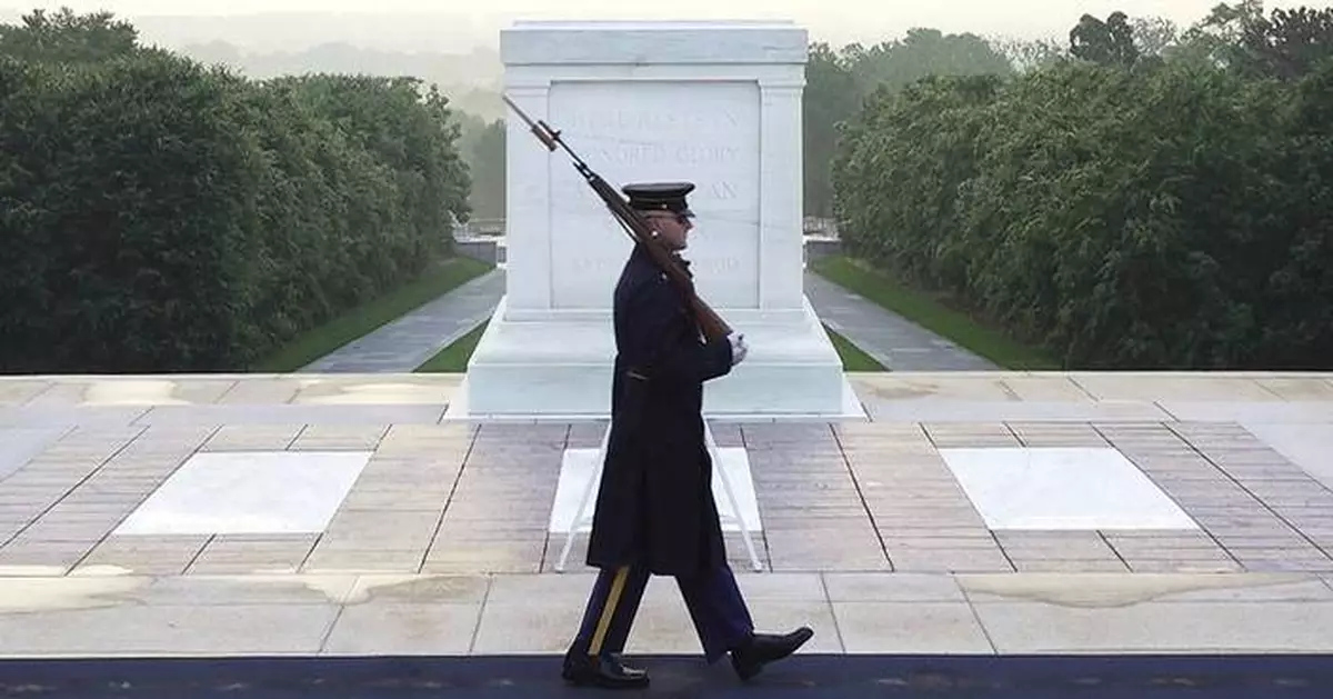 For 1 sentinel, a final walk at Arlington's Tomb of the Unknown Soldier
