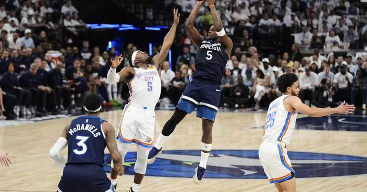 Anthony Edwards and the Wolves strike back with 143-101 win to cut Thunder's West finals lead to 2-1