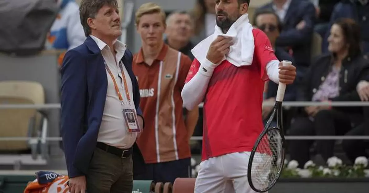 Novak Djokovic trades his racket for a bicycle and takes a nighttime ride around Paris