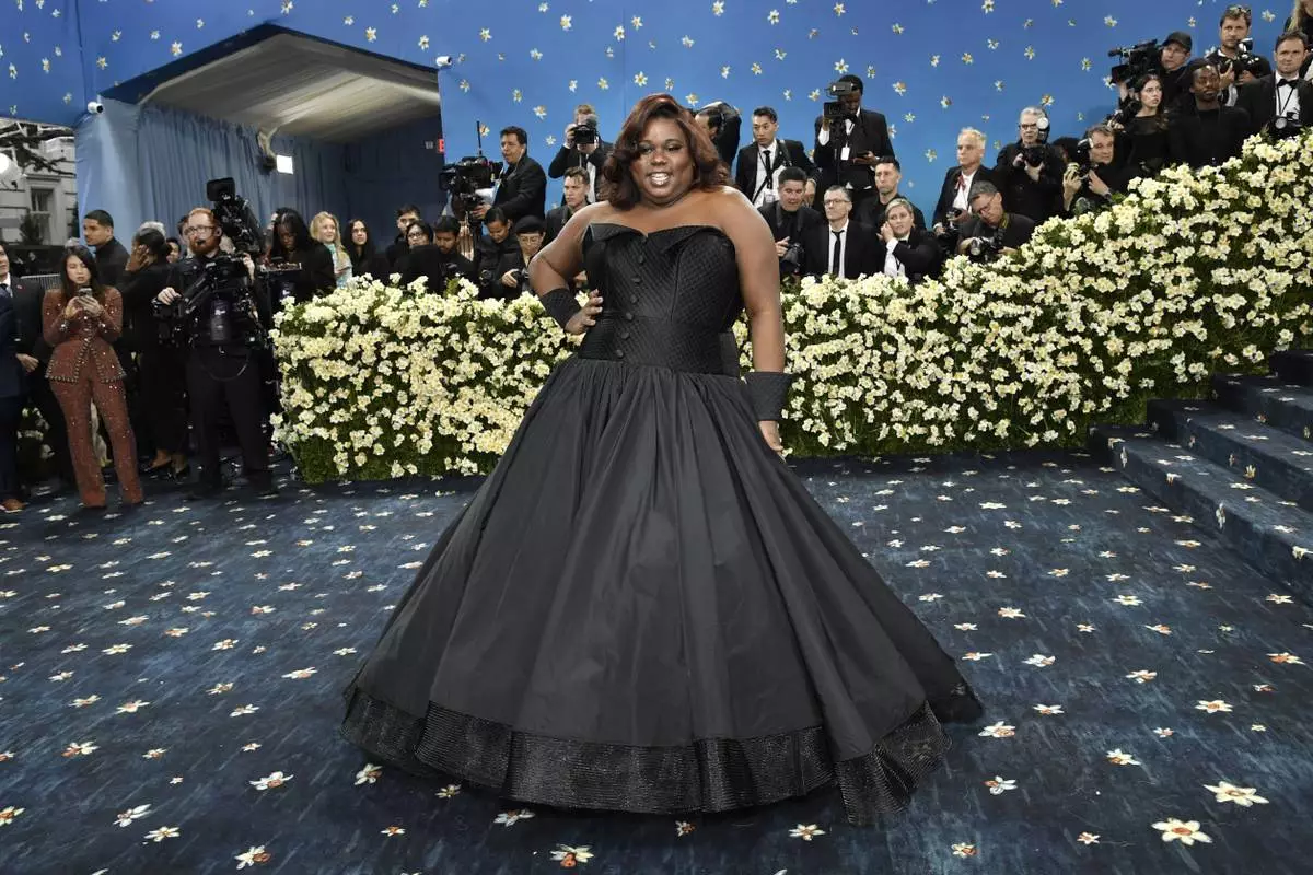 Alex Newell attends The Metropolitan Museum of Art's Costume Institute benefit gala celebrating the opening of the "Superfine: Tailoring Black Style" exhibition on Monday, May 5, 2025, in New York. (Photo by Evan Agostini/Invision/AP)