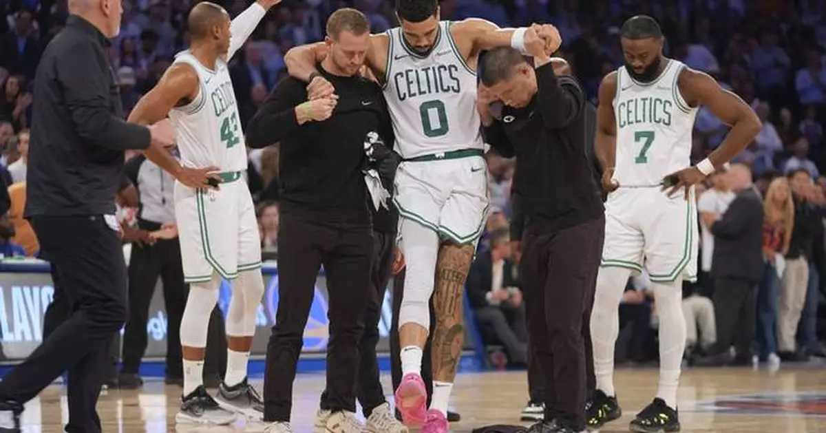 Jayson Tatum out of hospital, meets with Celtics teammates ahead of must-win Game 6 vs. Knicks