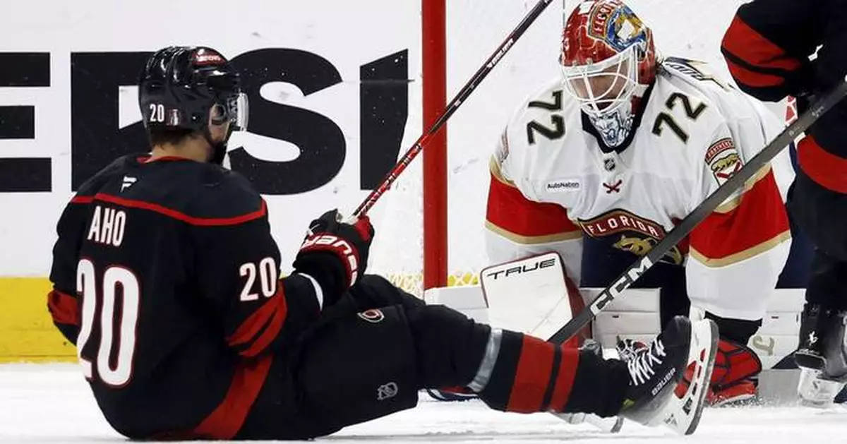 Reigning Stanley Cup champ Florida Panthers beat Carolina Hurricanes 5-2 in Eastern final opener